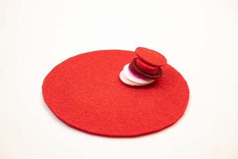 Cerchi colorati in feltro lana realizzati a mano del gioco 100Colori di SerEmiLe